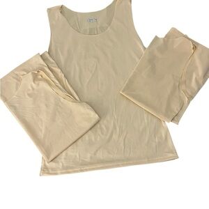 Women's Cream camisoles set of 3